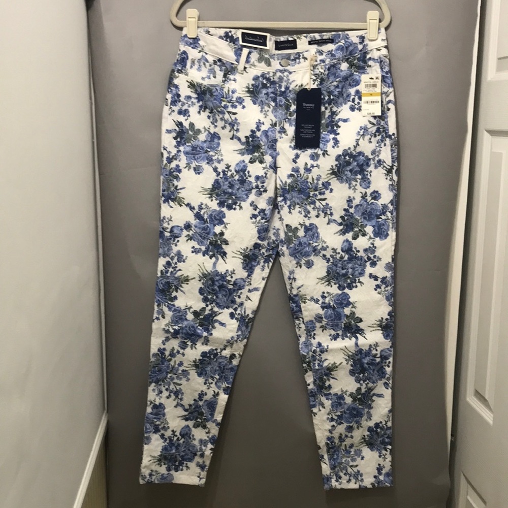 Charter Club Women’s Blue Floral Pants Size 14